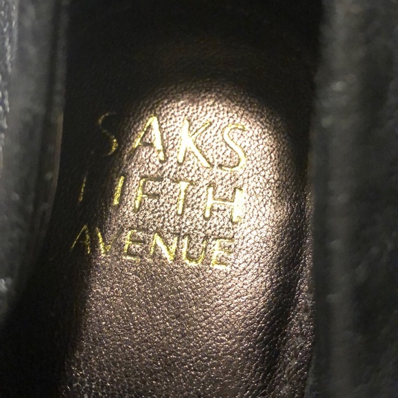 Saks fifth avenue black leather shoes size 9M - Picture 4 of 5